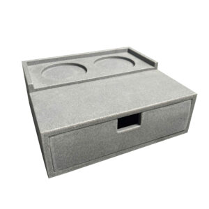 Khay amenities khách sạn hộp đựng đồ tiêu hao có rãnh úp cốc nhựa resin HAM-3