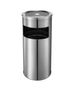 Thùng rác khách sạn hành lang thang máy inox dáng tròn TRS-4