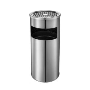Thùng rác khách sạn hành lang thang máy inox dáng tròn TRS-4