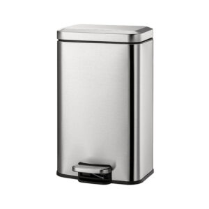 Thùng rác khách sạn inox giậm chân dáng vuông TRP-7