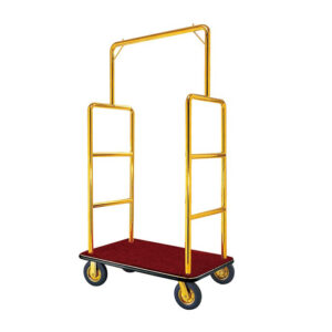 Xe đẩy khách sạn 4 bánh đẩy hành lý mạ vàng XDHL-3