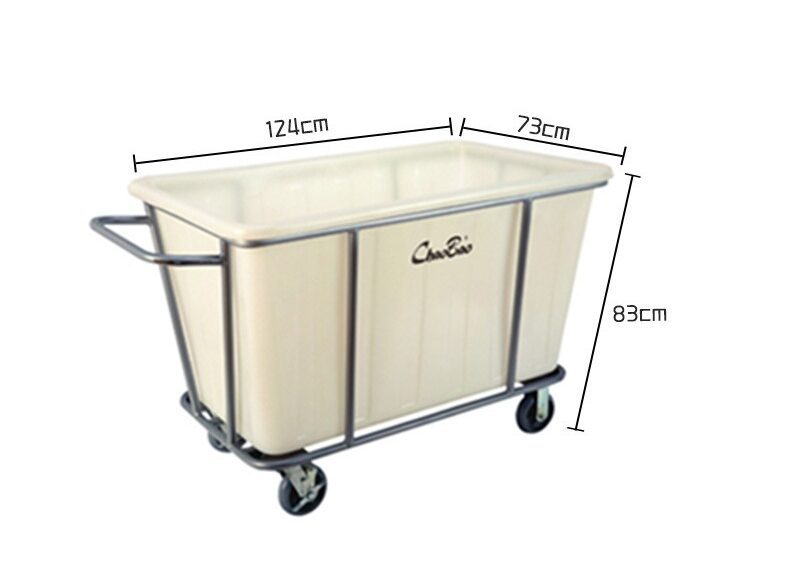 Xe đẩy khách sạn xe đồ vải thành nhựa khung kim loại XDDV-6