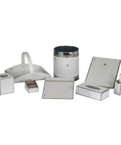 Bộ đồ da khách sạn 8 món vân ô trám BD-111