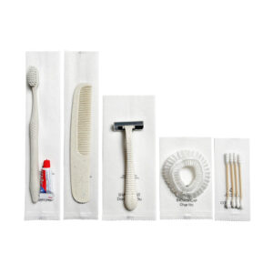 Bộ đồ amenities khách sạn set 5 món túi vải không dệt lõi lúa mạch 1