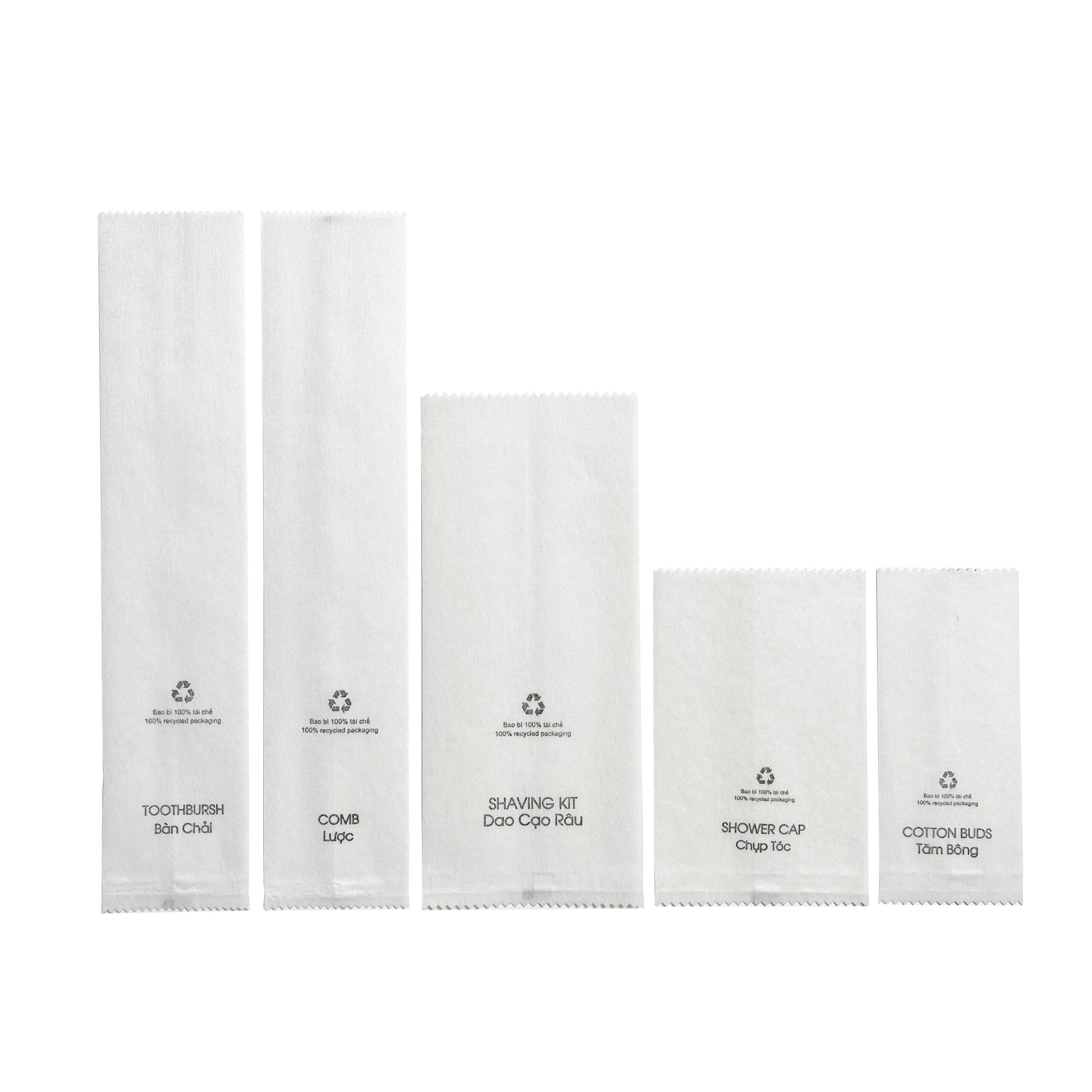 Bao bì đồ dùng tiêu hao khách sạn chất liệu vải không dệt