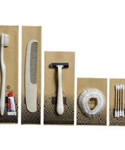 Bộ đồ amenities khách sạn set 5 món túi giấy kraft lõi lúa mạch 1