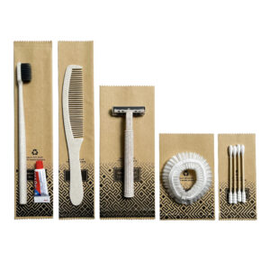 Bộ đồ amenities khách sạn set 5 món túi giấy kraft lõi lúa mạch 2