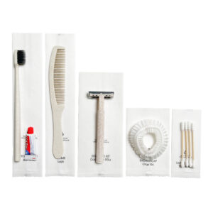 Bộ đồ amenities khách sạn set 5 món túi vải không dệt lõi lúa mạch 2