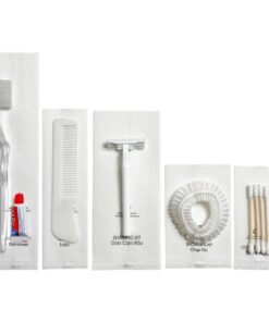 Bộ đồ amenities khách sạn set 5 món túi vải không dệt lõi nhựa trắng