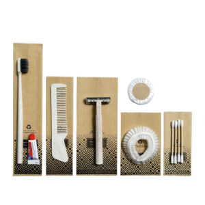 Bộ đồ amenities khách sạn combo 6 món túi kraft lõi lúa mạch