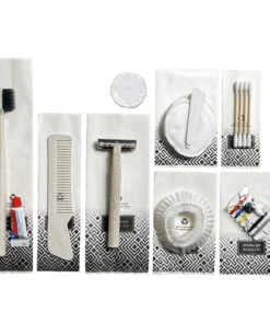 Bộ đồ amenities khách sạn combo 8 món túi giấy trắng lõi lúa mạch